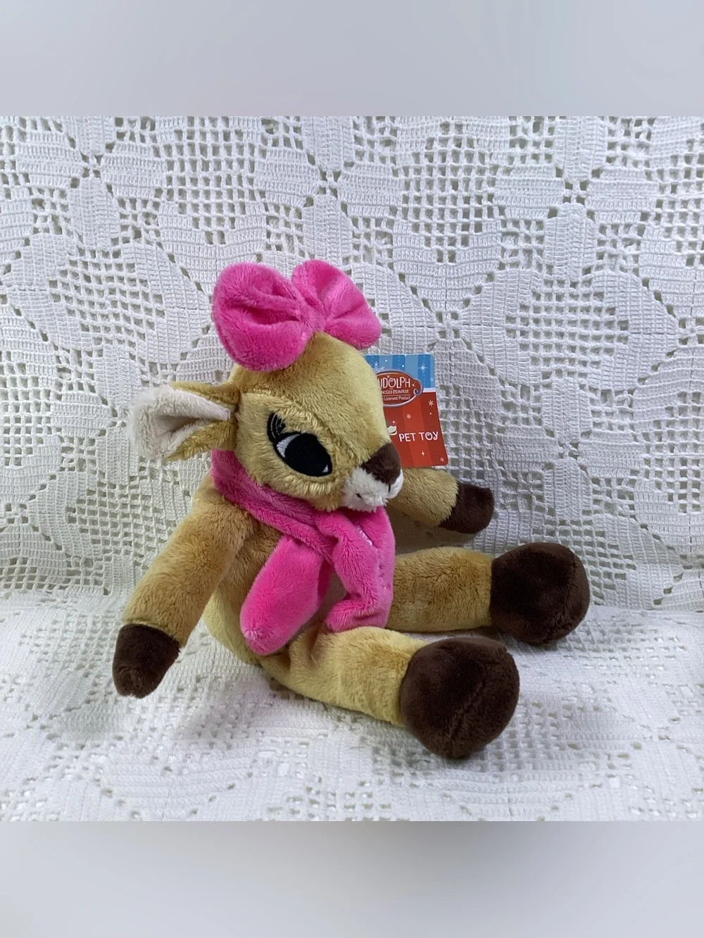 Rudolph Plush Reindeer Pet Toy bundle